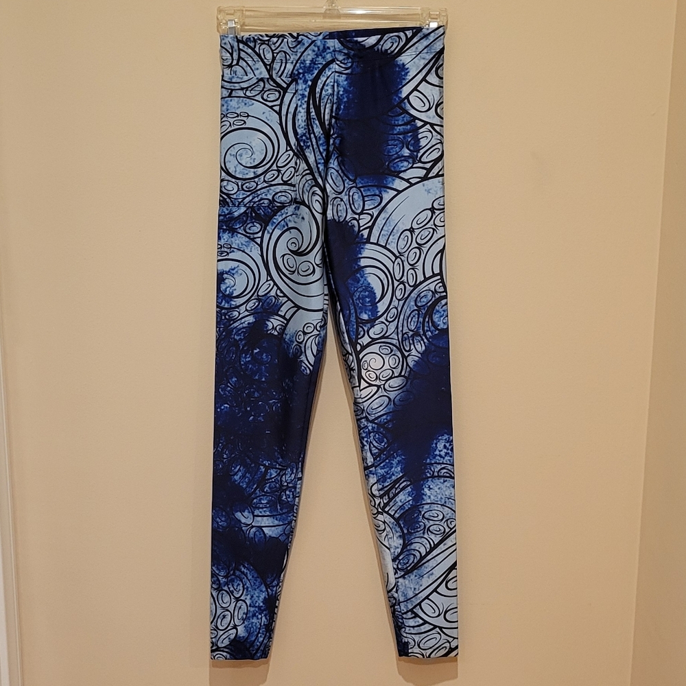 Living Dead Clothing blue tentacle leggings